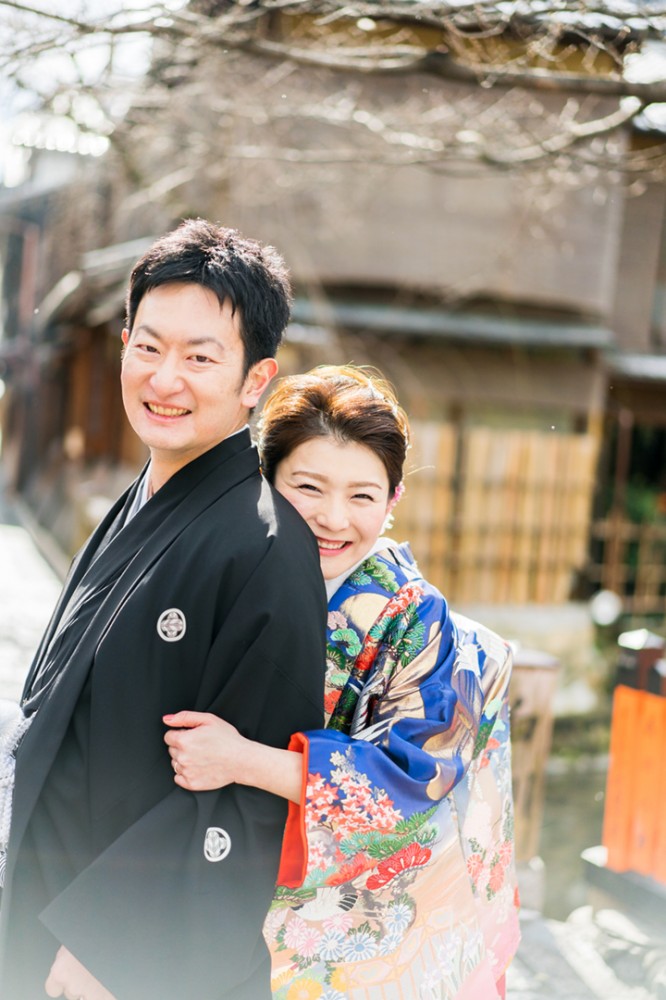 新婦様の抱きつきショット