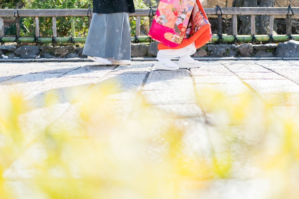 歩いている和装写真