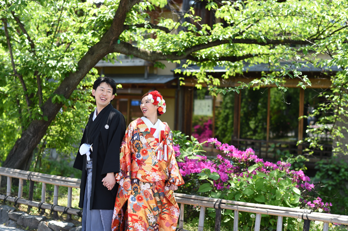 新緑の祇園白川ロケ撮影