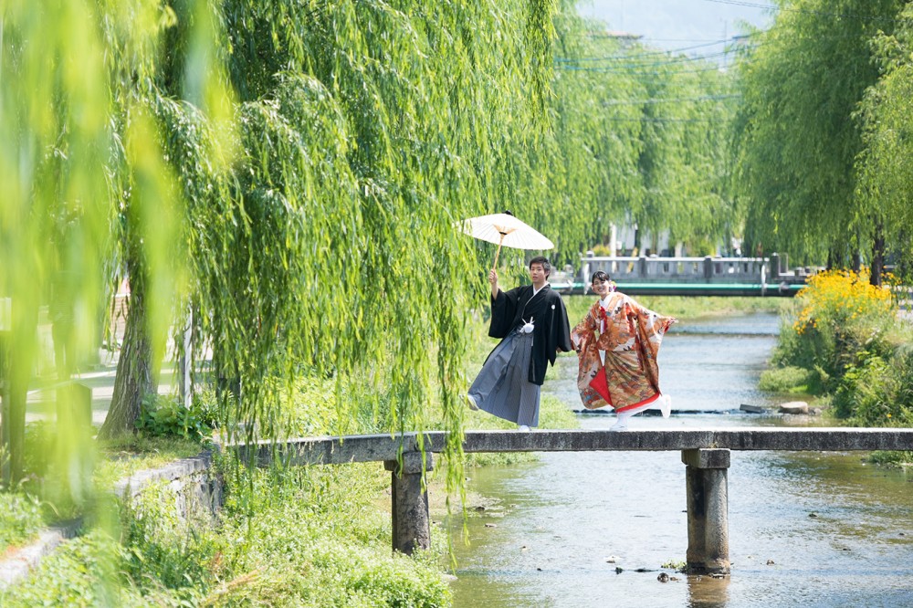 東山白川の和装撮影
