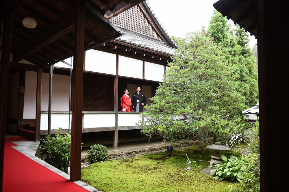 お寺での和装前撮りです。